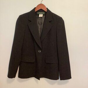 Harve Benard Women’s Blazer Black Size 6P Petite Classic Career Jacket